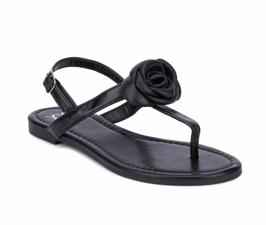 Flat Sandals * | Women'S New York And Company Rosette Sandals