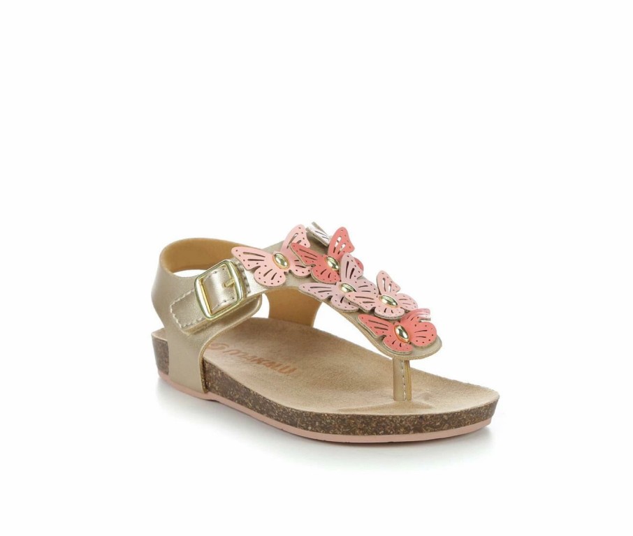 Flat Sandals * | Girls' Makalu Little Kid & Toddler Butterfly Footbed Sandals